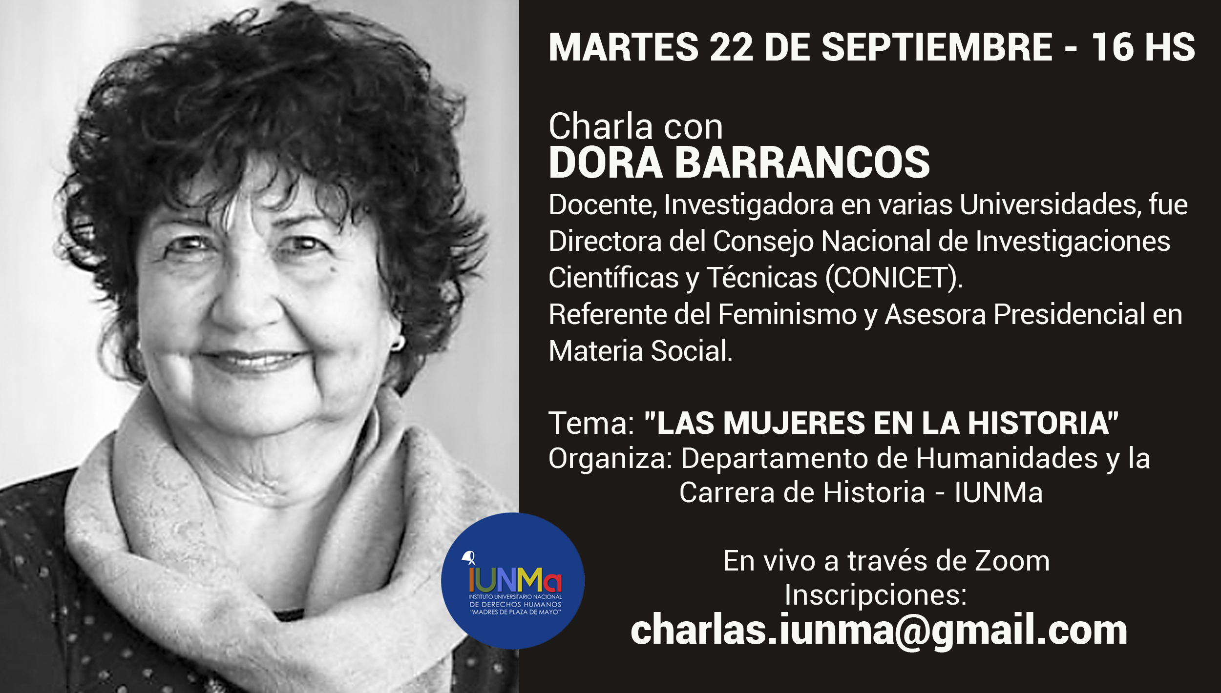 Charla con Dora Barrancos